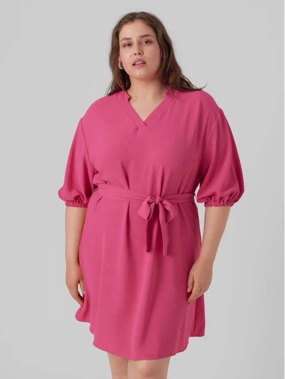 Vero Moda Curve Kleid 10294258 Rosa Regular Fit