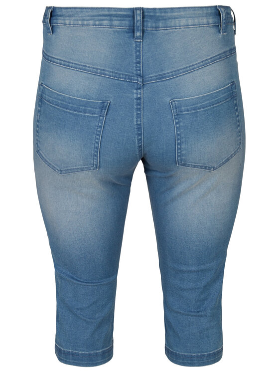 Zizzi Zizzi Παντελόνι Capri O10305H Μπλε Slim Fit