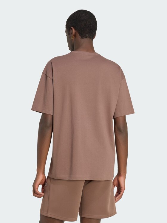 adidas adidas T-Shirt Trefoil Essentials Spacer Loose T-Shirt KX9133 Brązowy jasny Regular Fit