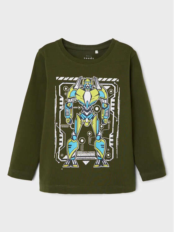 NAME IT NAME IT Bluza 13218856 Zelena Regular Fit