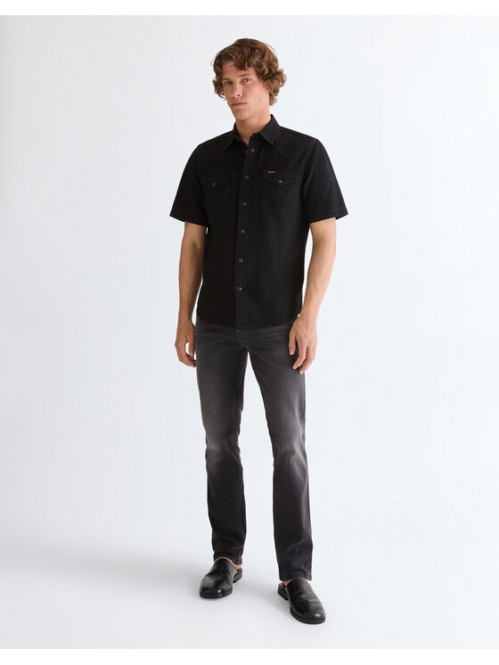 Wrangler Wrangler Jeansy GREENSBORO Szary Straight Leg
