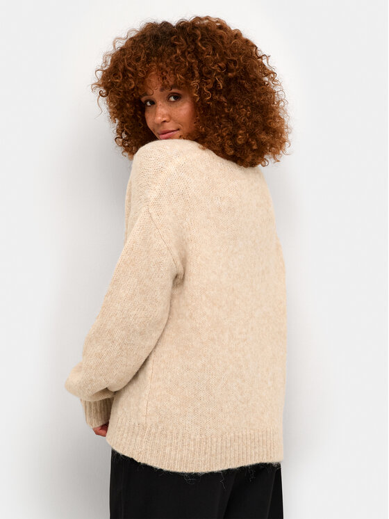 Kaffe Kaffe Sweter Sarla 10506829 1311061 Beżowy Relaxed Fit