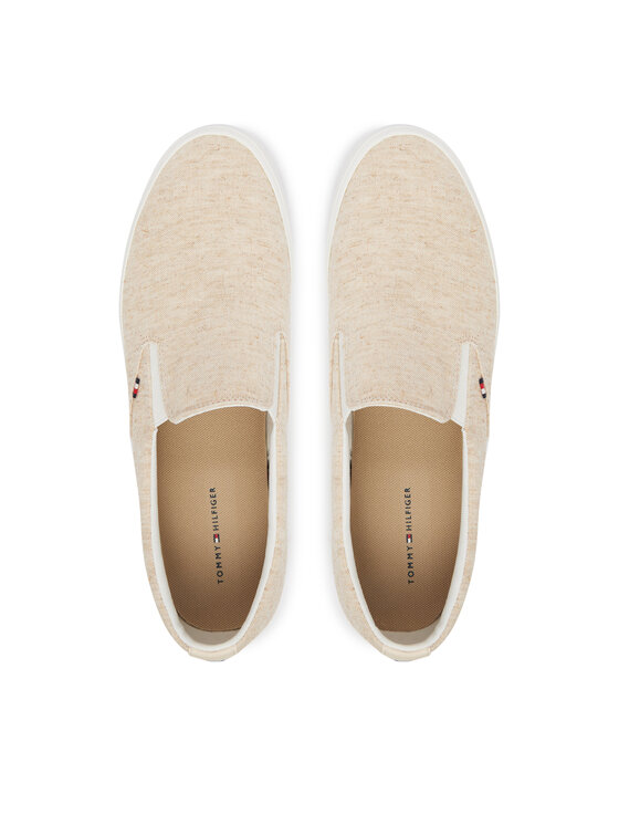 Tommy Hilfiger Tommy Hilfiger Tenisówki Harlem Core Ii Slip On Chambray FM0FM05819 Beżowy