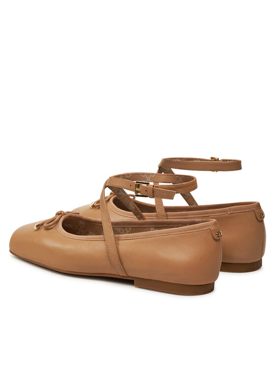 Michael Kors Michael Kors Balerinke Collette Leather Ballet Flat 40T4CTFP1L Rjava