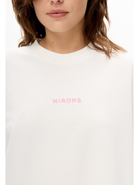 Mirons Mirons Longsleeve Print Biały Oversize