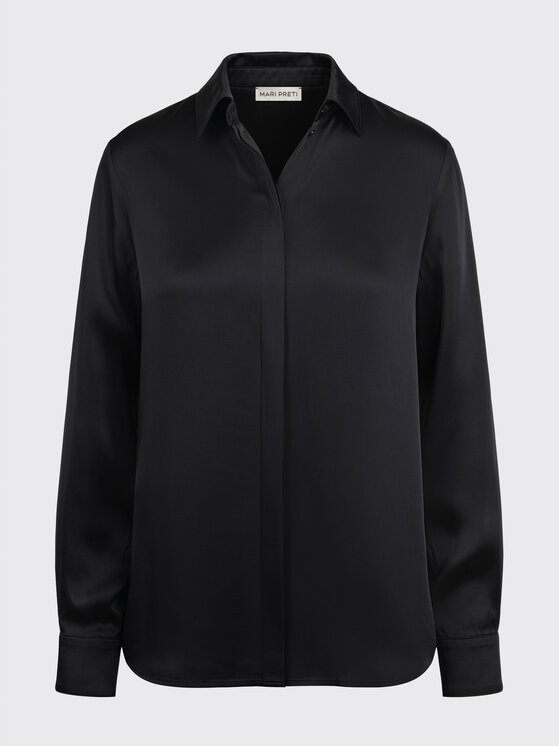 MARI PRETI MARI PRETI Camicia Whisper Nero Regular Fit