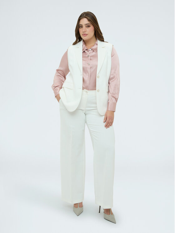 Fiorella Rubino Fiorella Rubino Giacca di transizione Q008T100262N011 Bianco Slim Fit