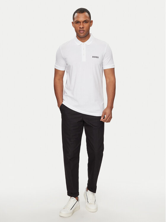BOSS Boss Polo majica Paule 50512789 Bela Slim Fit