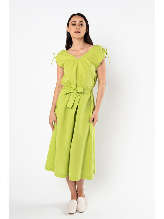 QUIOSQUE QUIOSQUE Každodenné šaty GALWAY DRESS Zelená Regular Fit