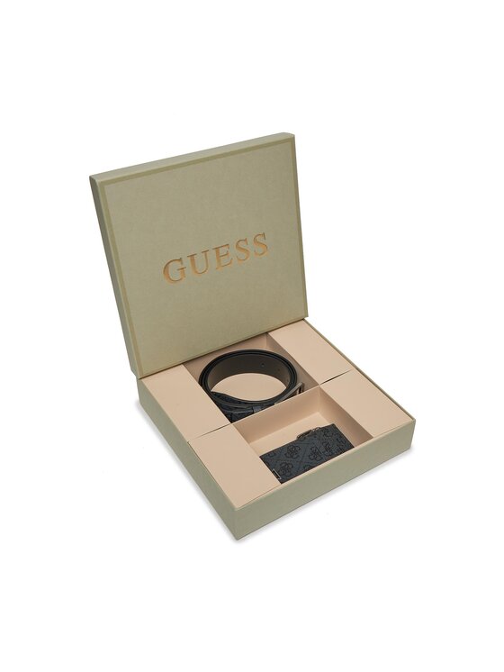Guess Guess Kártyatartó és öv szett Gift Box GFBOXM P3305 Fekete