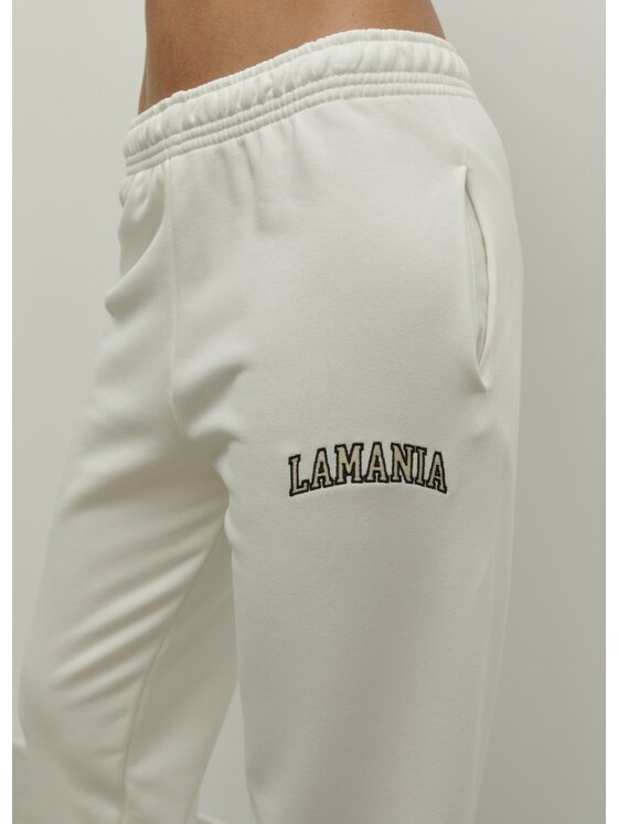 La Mania La Mania Spodnie dresowe FLAME 2 Biały Classic Fit