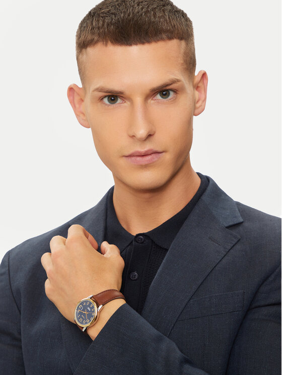 Timex Timex Zegarek Easy Reader Classic TW2W54500 Brązowy