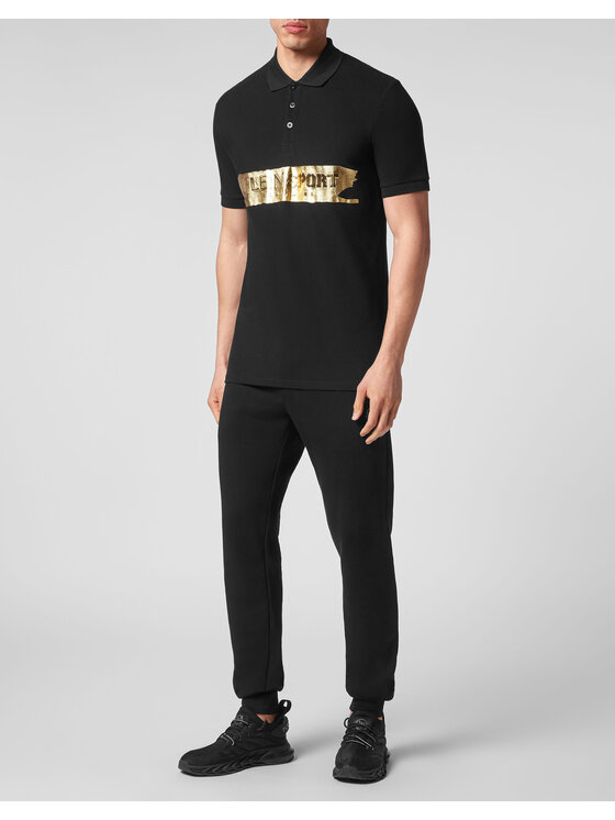 Plein Sport Plein Sport Polo 1387 Czarny Slim Fit