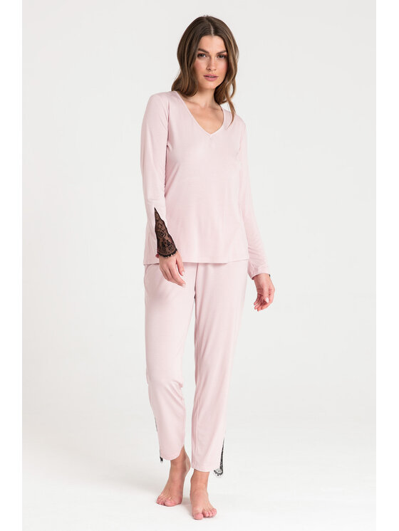 LaLupa LaLupa Koszula nocna LA072 Różowy Comfortable Fit