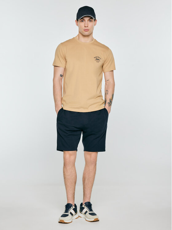 BIG STAR BIG STAR T-Shirt FORSER Beżowy Basic Fit