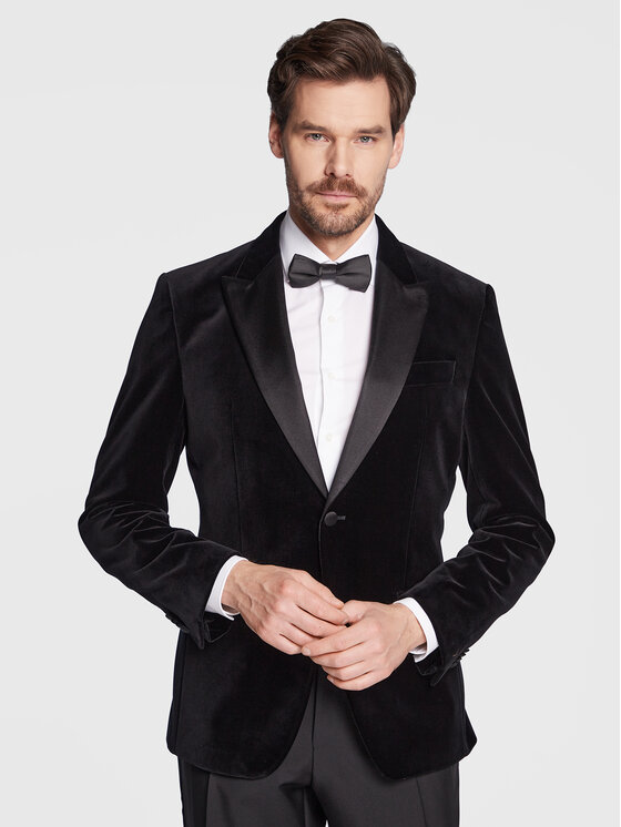 Boss Bleizers H-Hutson-Tux-231 50484709 Melns Slim Fit