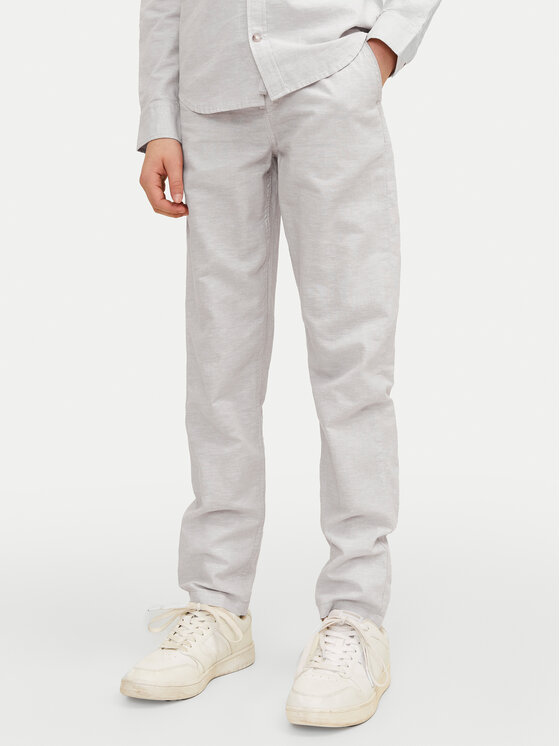 Jack & Jones Junior Jack & Jones Junior Medžiaginės kelnės 12248903 Pilka Relaxed Fit