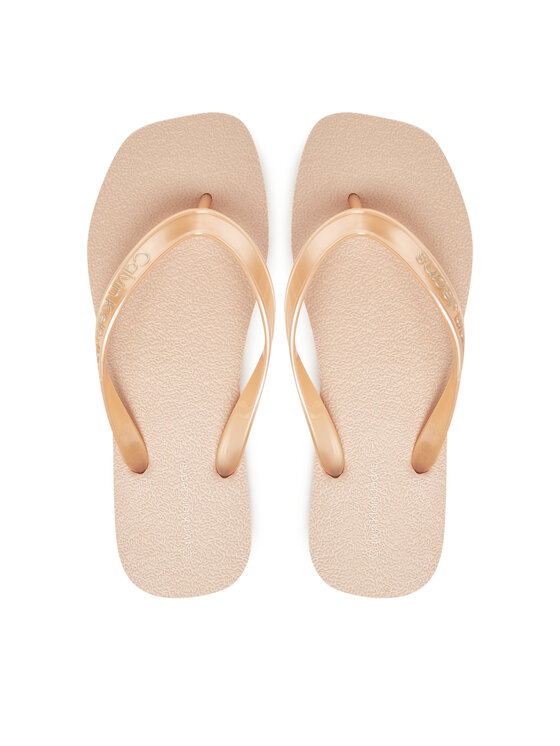 Calvin Klein Jeans Calvin Klein Jeans В'єтнамки Thong+ Tpu Metallic YW0YW01720 Рожевий
