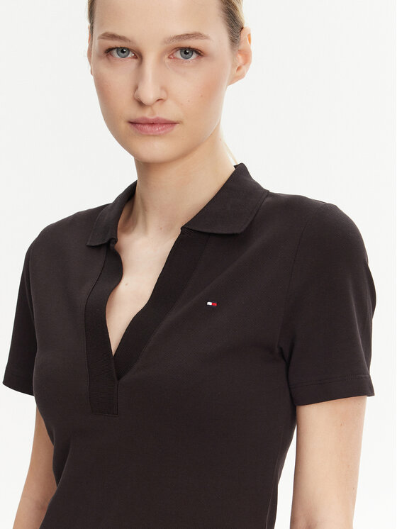 Tommy Hilfiger Tommy Hilfiger Sukienka codzienna WW0WW42567 Czarny Slim Fit