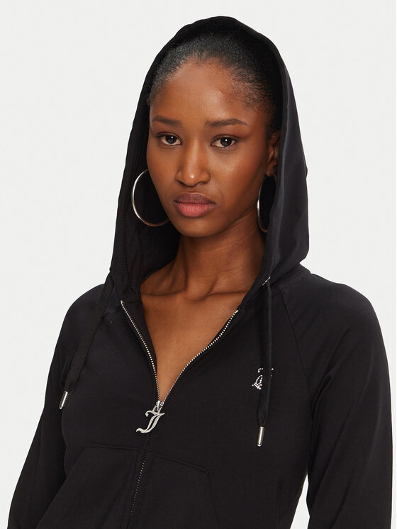 Juicy Couture Juicy Couture Світшот Ola JCWAS125310 Чорний Slim Fit