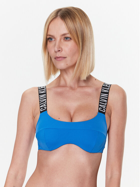 Calvin Klein Swimwear Haut de bikini KW0KW01964 Bleu Modivo
