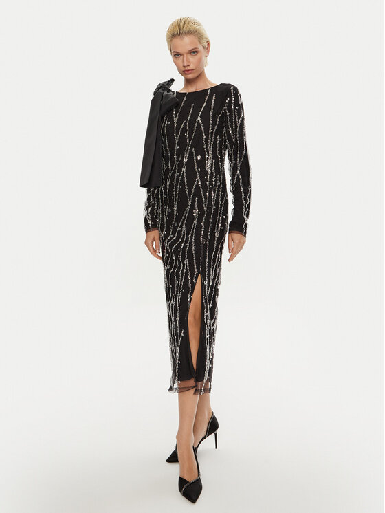 Bruuns Bazaar Koktejlové šaty Keiras BBW4158 Čierna Regular Fit