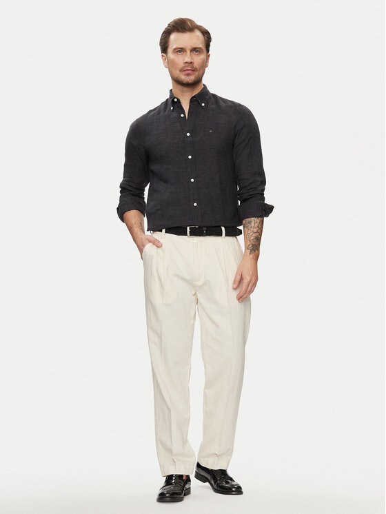 Tommy Hilfiger Tommy Hilfiger Camicia MW0MW34602 Nero Regular Fit
