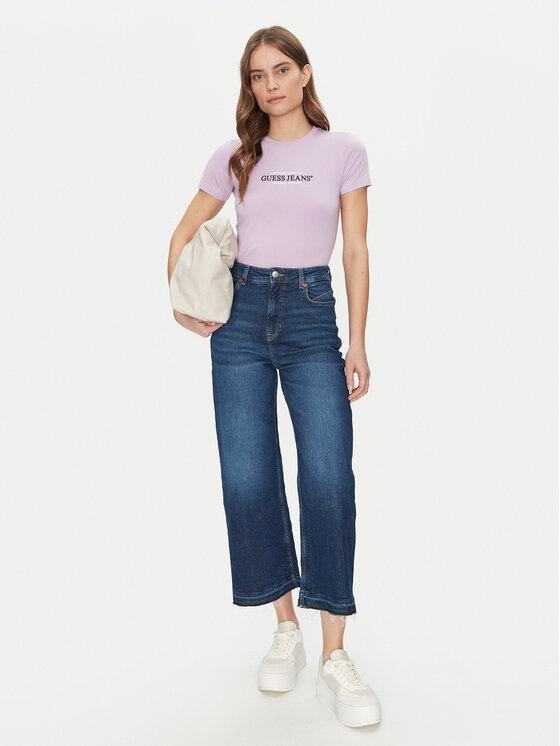 Guess Jeans Guess Jeans Тишърт W4YI03 J1314 Виолетов Slim Fit