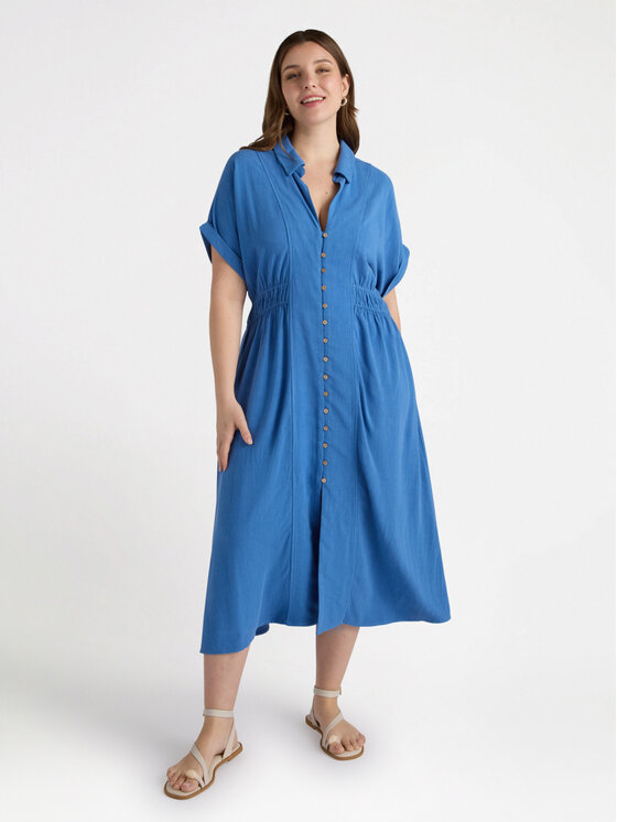 Fiorella Rubino Fiorella Rubino Sukienka codzienna 7010T001647N024 Niebieski A-Line Fit