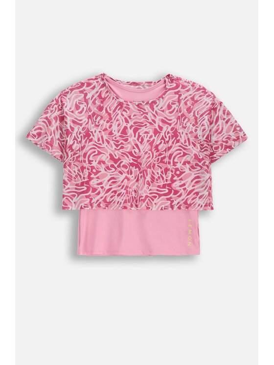 Lemon Explore Lemon Explore T-Shirt WL6143202ACG-022 Kolorowy Regular Fit