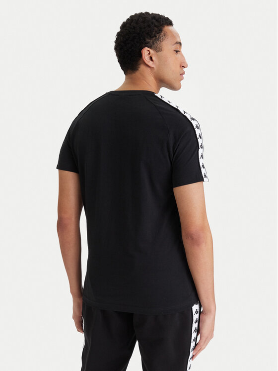 Kappa Kappa Tricou Banda Coen 303UV10 Negru Slim Fit