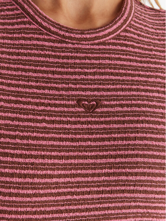 Roxy Roxy Džemperis Spellbound Stripes ERJKT04332 Rozā Regular Fit