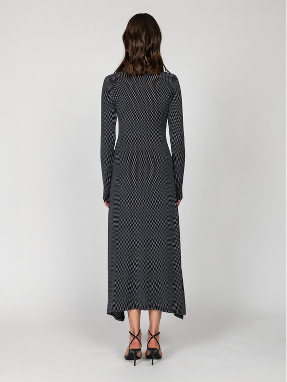 Nudyess Nudyess Sukienka codzienna Hamal Midi Szary Fitted Fit