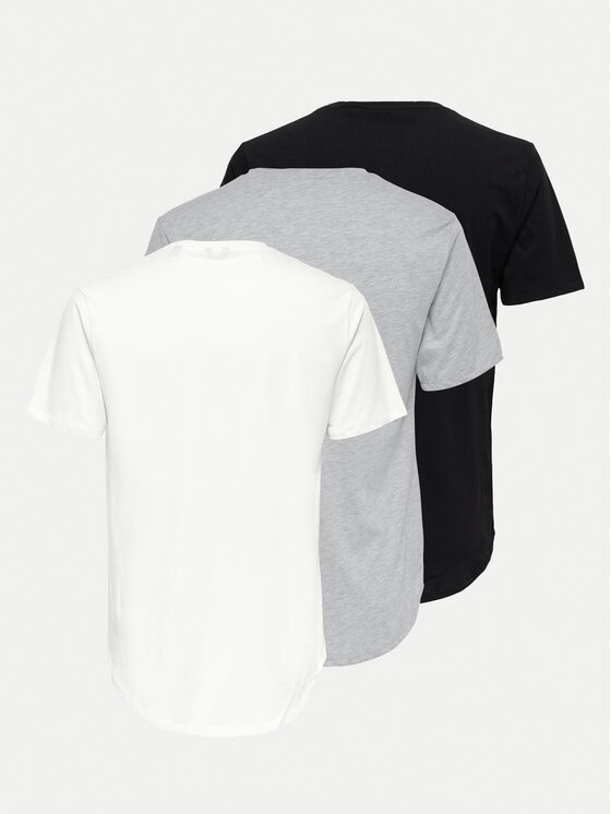 Only & Sons Only & Sons Set di 3 T-shirt Matt 22013782 Multicolore Regular Fit