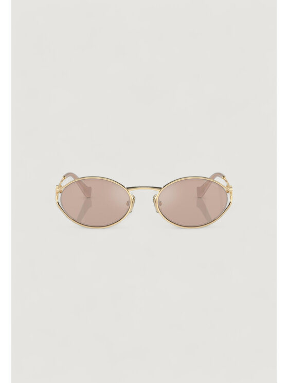 Miu Miu Miu Miu Okulary przeciwsłoneczne 0MU 52YS ZVN20F Złoty