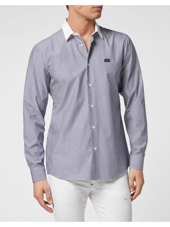 PHILIPP PLEIN PHILIPP PLEIN Camicia 8973 Celeste Fitted Fit