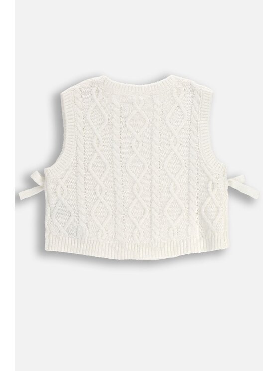 Coccodrillo Coccodrillo Sweter ZC5172801WGK-003 Kremowy Regular Fit