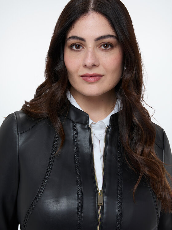 Fiorella Rubino Fiorella Rubino Giacca in similpelle R325T001299N033 Nero Regular Fit