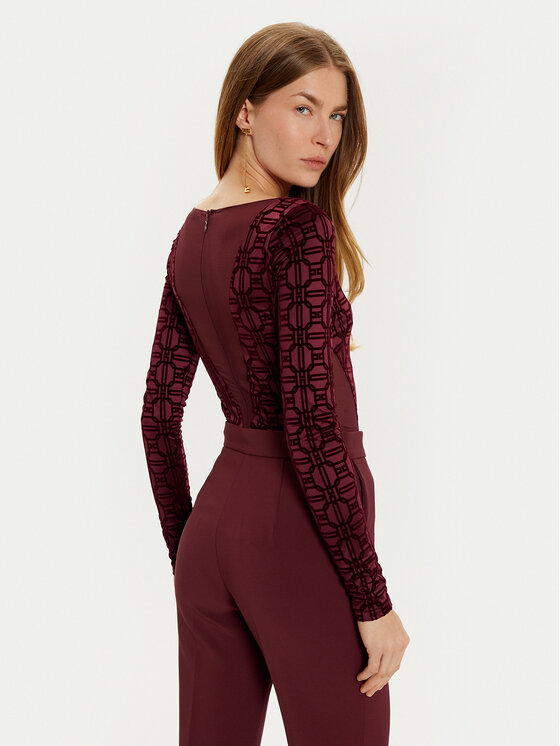 Elisabetta Franchi Elisabetta Franchi Body BO-011-47E2 Bordeaux Slim Fit