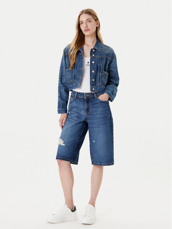 Guess Jeans Guess Jeans Džínsové šortky W5YD1D D5R22 Modrá Regular Fit