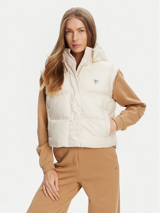 Női Ujjatlan Guess, Méret: XXL, Ekru, W5YL11 WHDO2