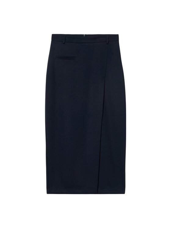 Oltre Oltre Spódnica midi 1014R001571N034 Niebieski Slim Fit
