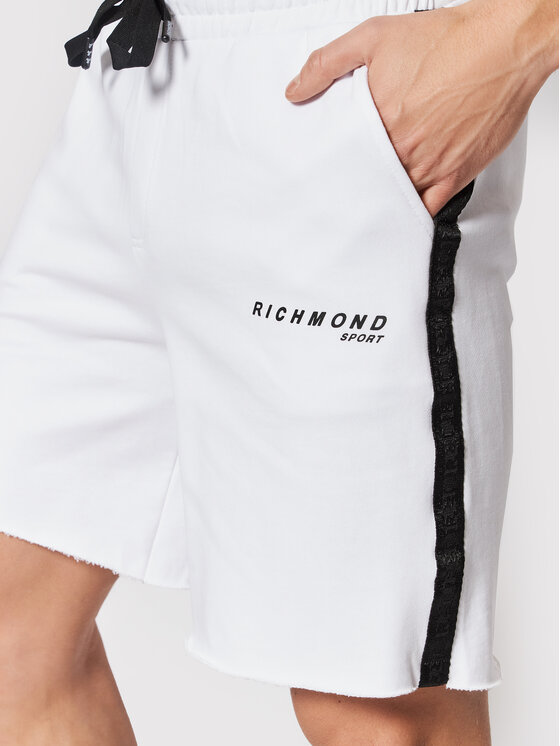 John Richmond John Richmond Pantaloncini sportivi Hunuade UMP22154BE Bianco Regular Fit