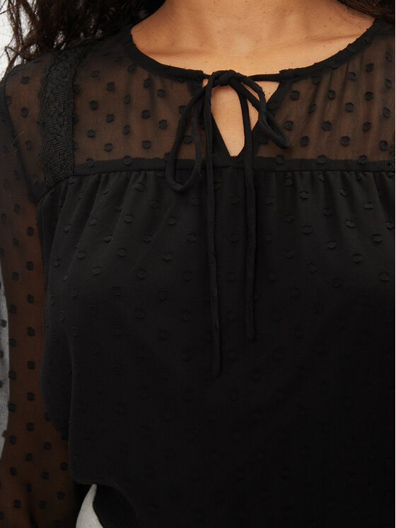 Vila Vila Μπλουζάκι Edee 14079577 Μαύρο Regular Fit
