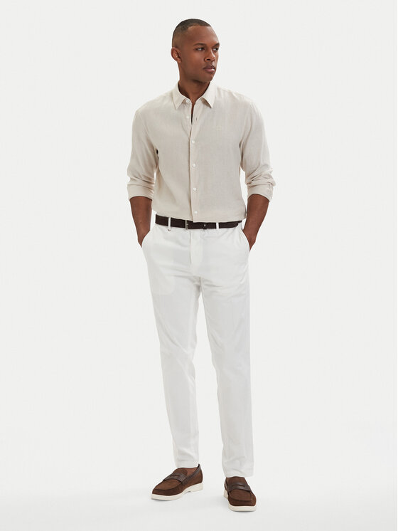 Calvin Klein Calvin Klein Srajca LV04LE125G Svetlo bež Regular Fit