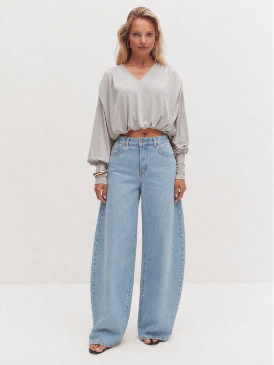 Le Collet Le Collet Jeansy LOR Niebieski jasny Wide Leg