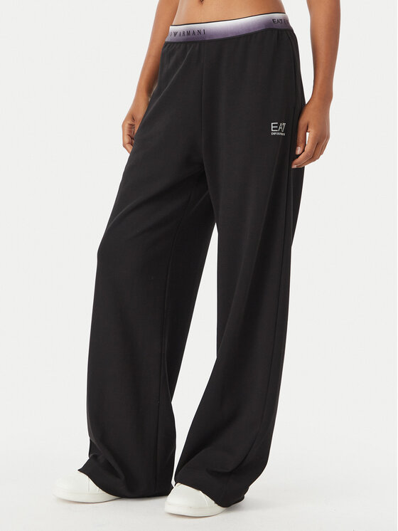 EA7 Emporio Armani Pantaloni trening 7W001517 AF12501 UC001 Negru Wide Leg