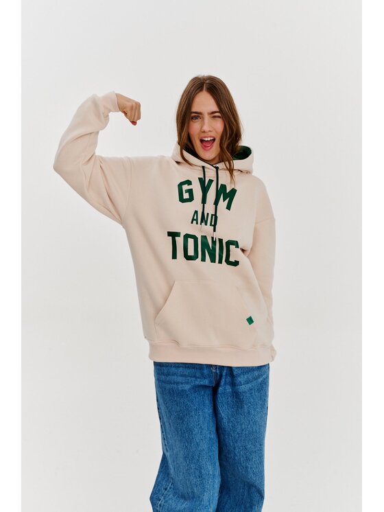 NAOKO NAOKO Mikina Gym & Tonic Bílá Regular Fit