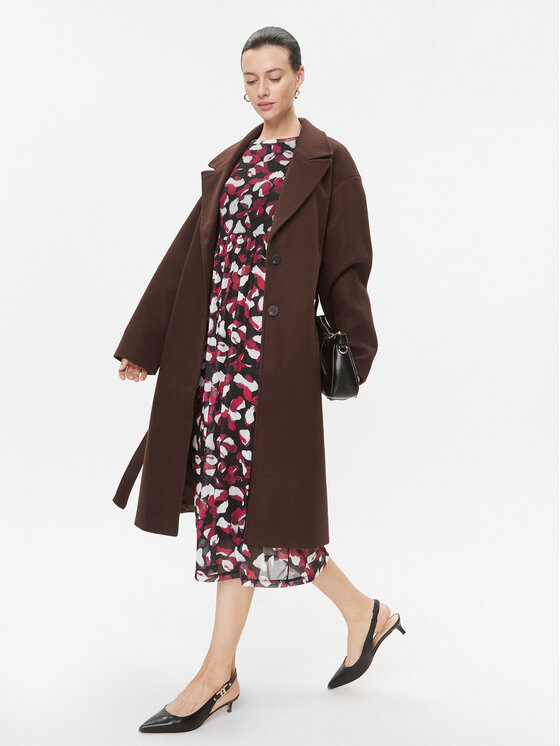 Vila Vila Cappotto di transizione 14084347 Marrone Regular Fit