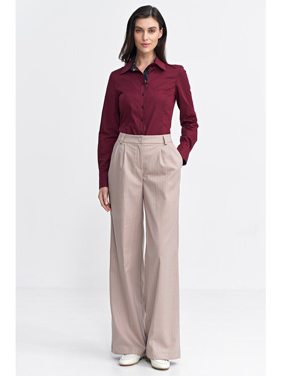NIFE NIFE Košile K82 Bordó Regular Fit